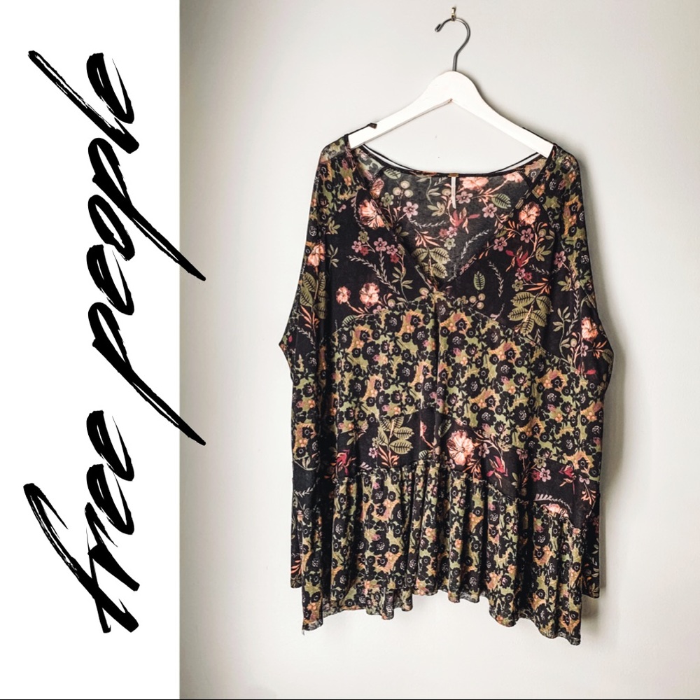 Free people oversized floral tunic